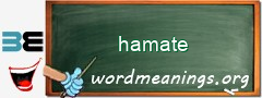 WordMeaning blackboard for hamate